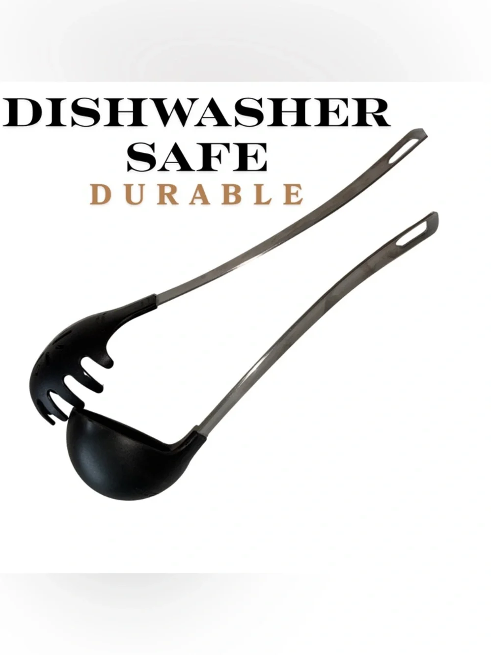 Barely Used Black Nylon Spaghetti Server & Ladle Set – Kitchen Must-Have!
